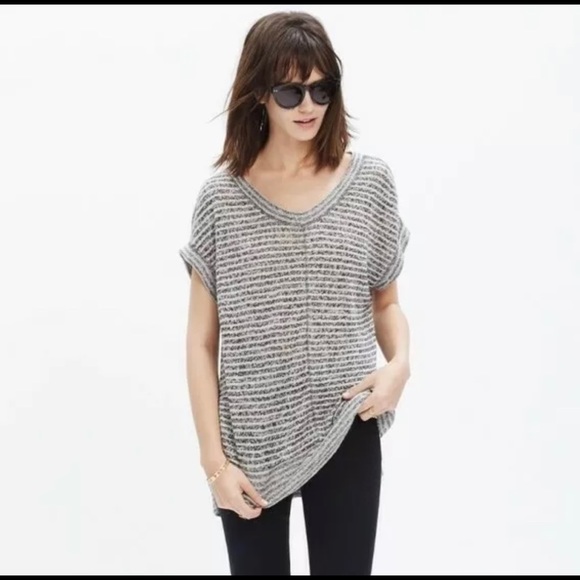 Madewell Tops - 3/$15🍷Madewell 100% Linen Side Vent Striped Tunic